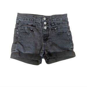 2/$15 Woman's Ardene Eighty Two Shortie Black Denim Shorts- Size 3